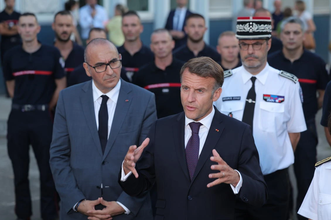Macron pledges support on visit to French fire zone, vows: ‘We will win this battle together’