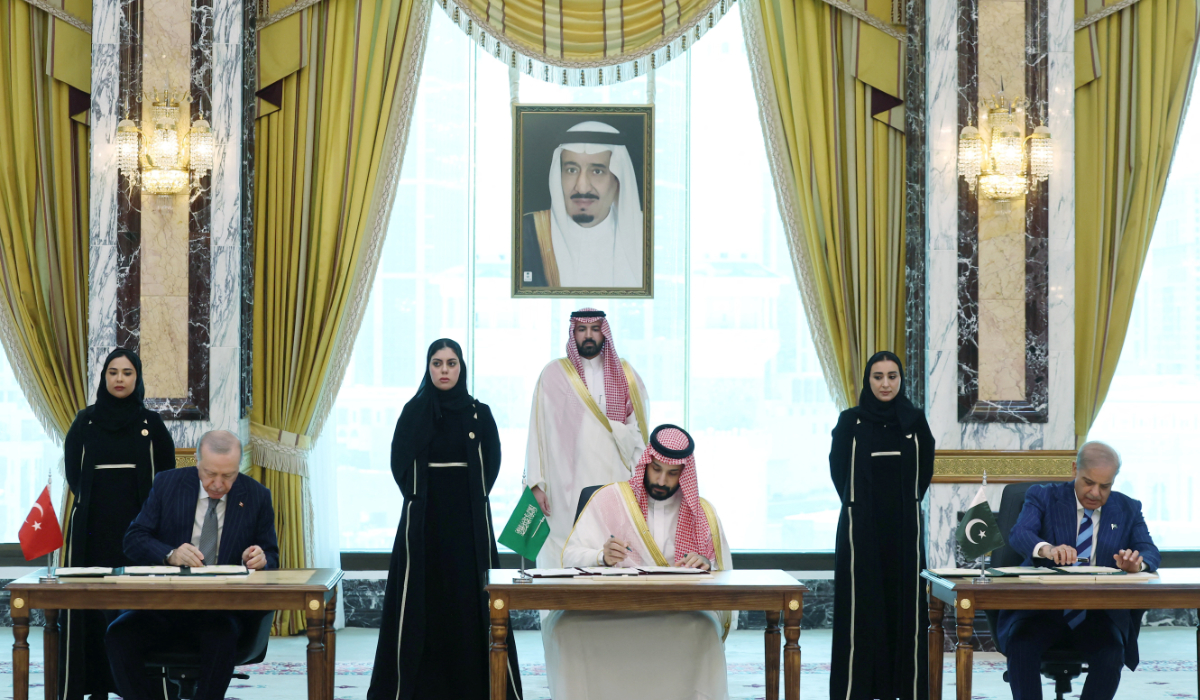 The Saudi-Turkish-Pakistani tripartite joint defense agreement signed in Makkah, Saudi Arabia, August 7, 2026. (REUTERS)