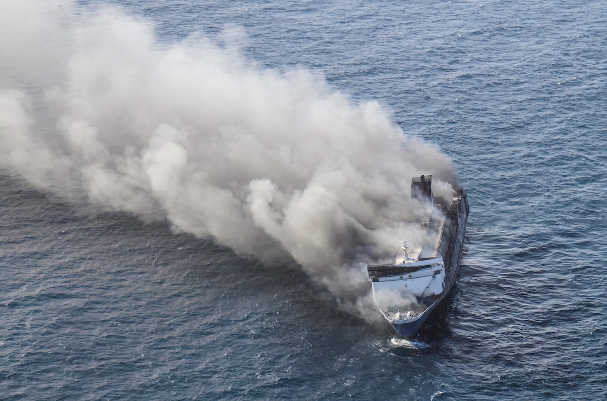 Blaze on Indonesian passenger ferry leaves at least 5 dead, dozens missing