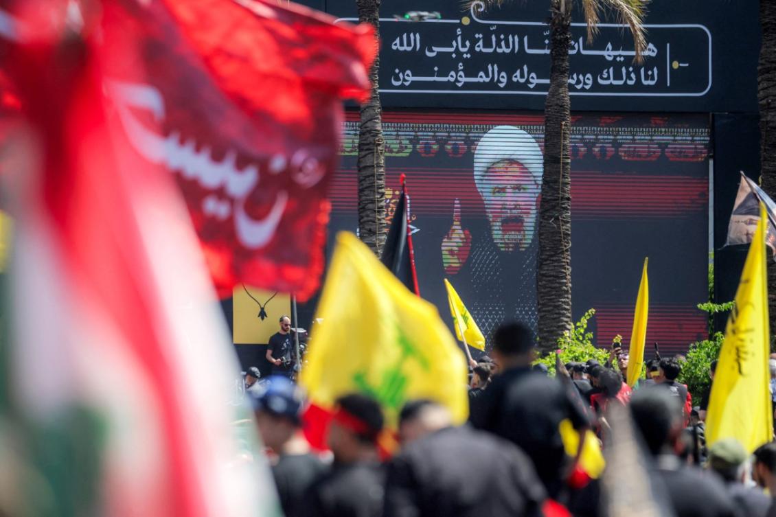 Hezbollah chief Naim Qassem said that he had no objection to meeting openly with Syria’s leadership, the first time he has expressed such a stance after his Iran-backed group fought for Syria’s former authorities. (AFP file photo)