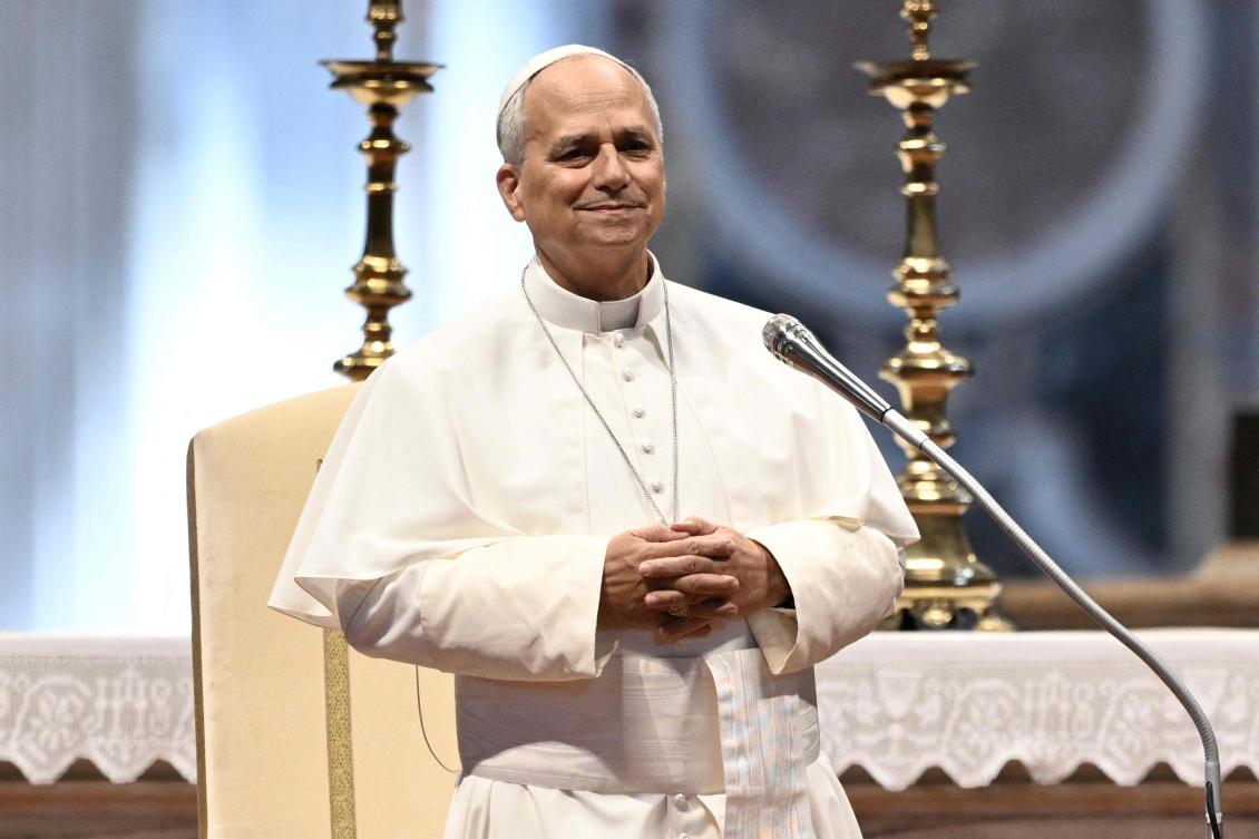Pope Leo XIV attends a weekly general audience at St. Peter’s basilica in The Vatican on Aug. 5, 2026. (AFP)