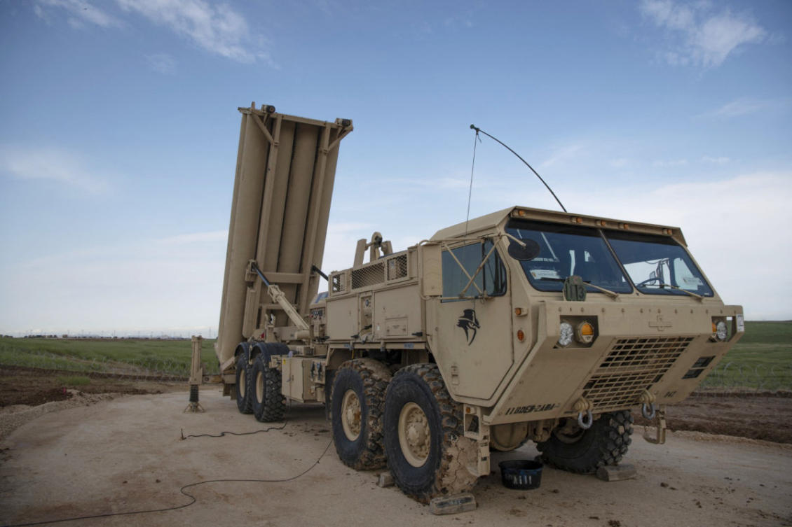 File photo showing a US Army Terminal High Altitude Area Defense (THAAD) launching station. (AFP)