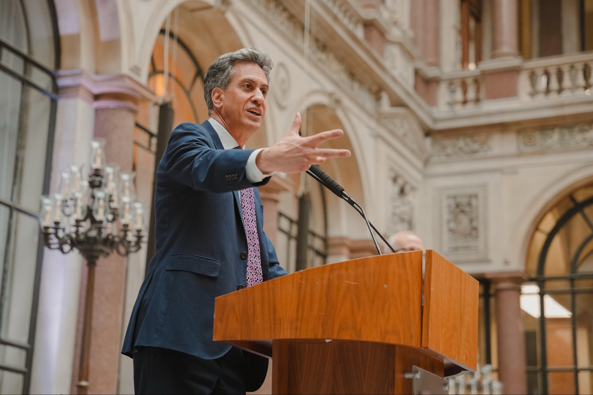 Ed Miliband, the UK's new foreign secretary, described his first phone call with the Israeli foreign minister as “frank and constructive.” (Ed Miliband's X/File)