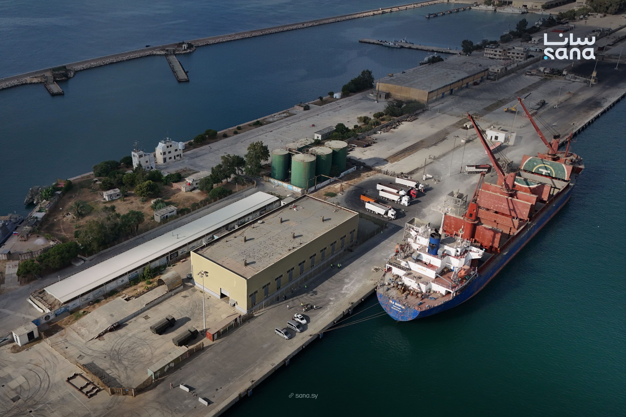 Tartous Port's quay 4 begins commercial operations. (SANA)