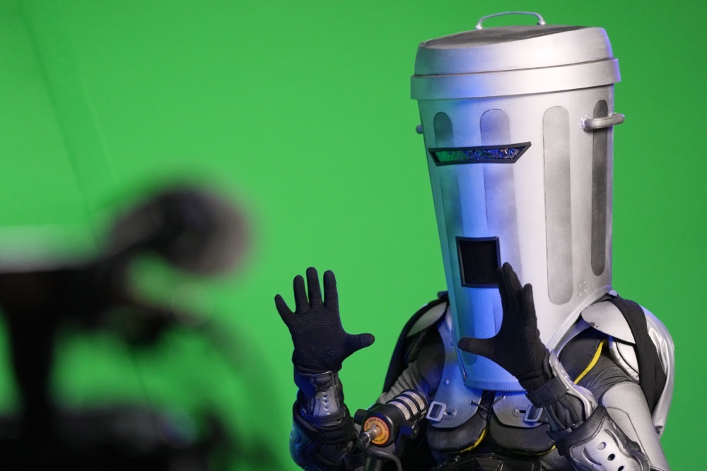 Count Binface is interviewed at a studio in London ahead of the Clacton by-election, Wednesday, July 29, 2026. (AP)