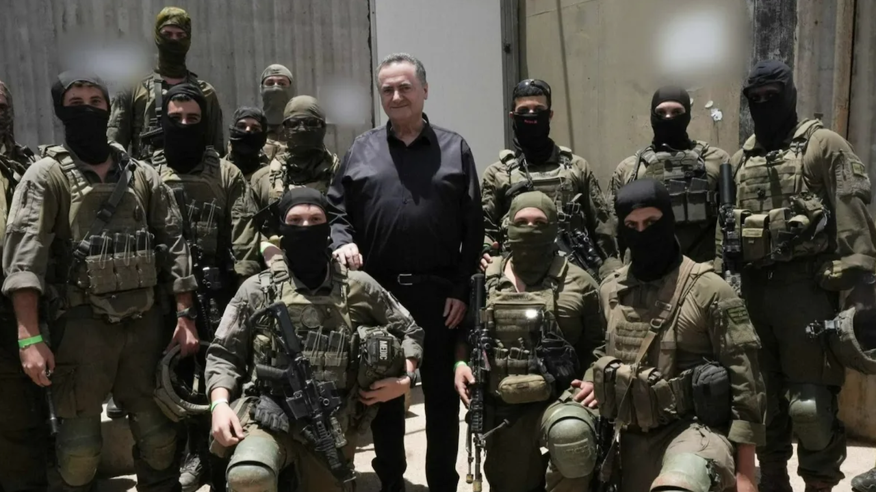 Israeli Defense Minister Israel Katz with a group of his forces in an area occupied by Israel in southern Lebanon, May 29, 2026. (FACEBOOK/Israel Katz)