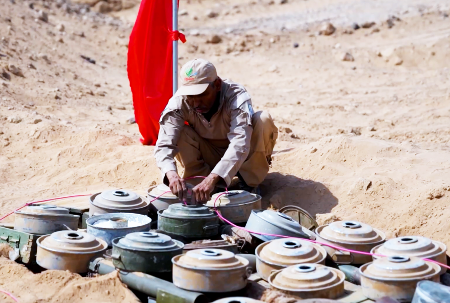 Teams are tasked with clearing villages, roads and schools to facilitate the safe movement of civilians and the delivery of humanitarian aid. (Supplied/Masam)