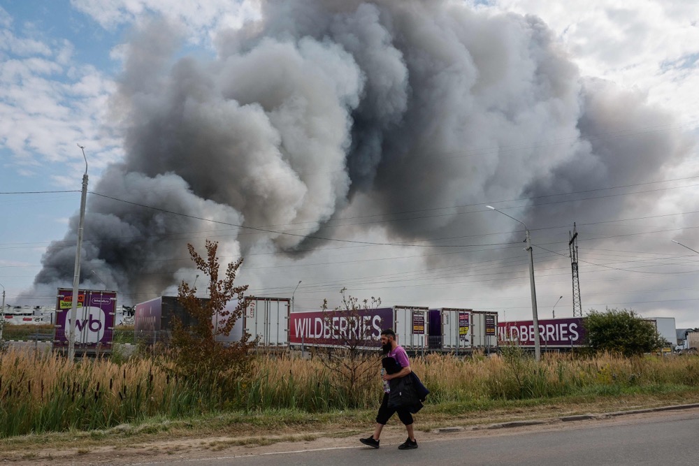 Hundreds of drones targeted Moscow on August 16, 2026. (AFP)