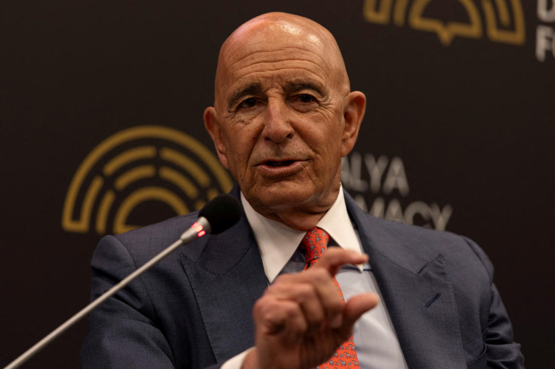 US Special Envoy for Syria and Ambassador to Turkiye Tom Barrack said Turkiye had not been warned about the Israeli strikes. (File/Reuters)