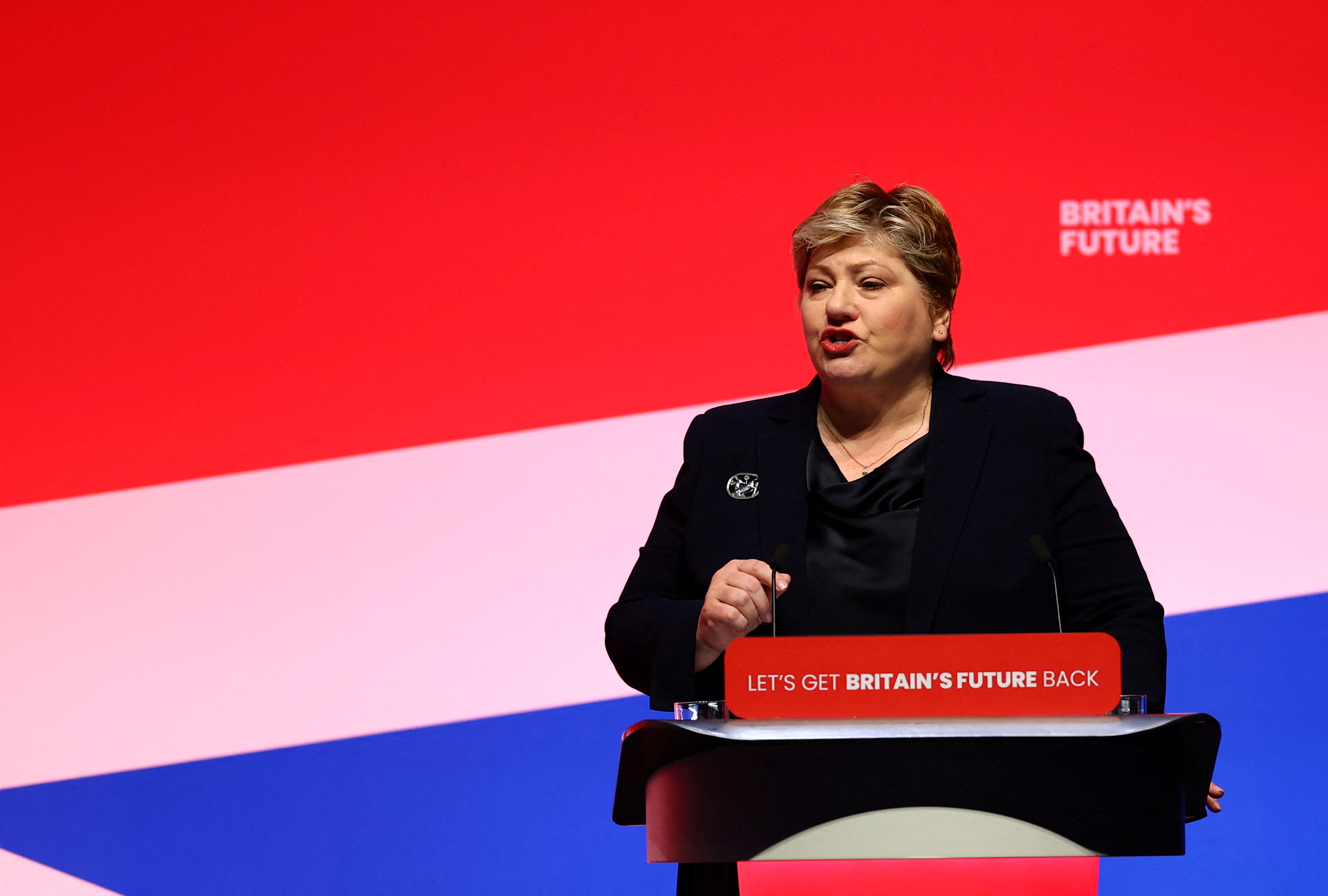 Emily Thornberry (pictured), chair of the UK Parliament’s Foreign Affairs Committee, has once again called on the British government to ban imports of goods produced in Israeli settlements in the occupied West Bank. (Reuters/File Photo)