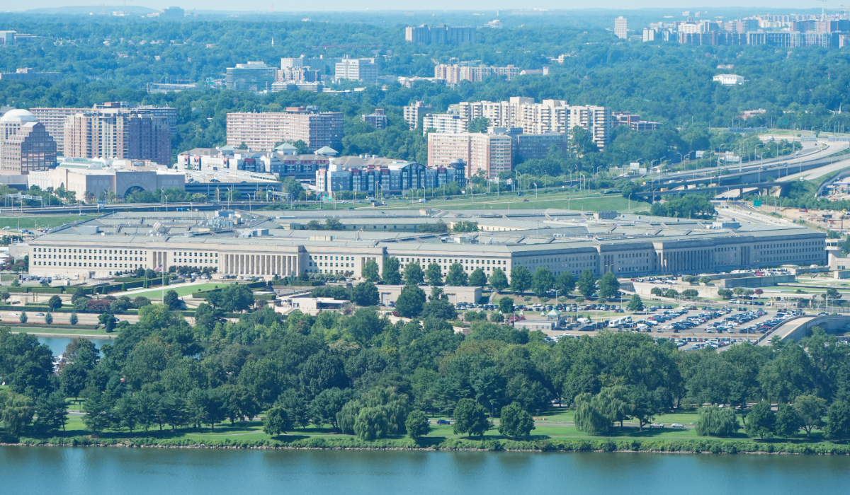 The Pentagon is seen from the Washington Monument, Wednesday, Aug. 19, 2026, in Washington. (AP)