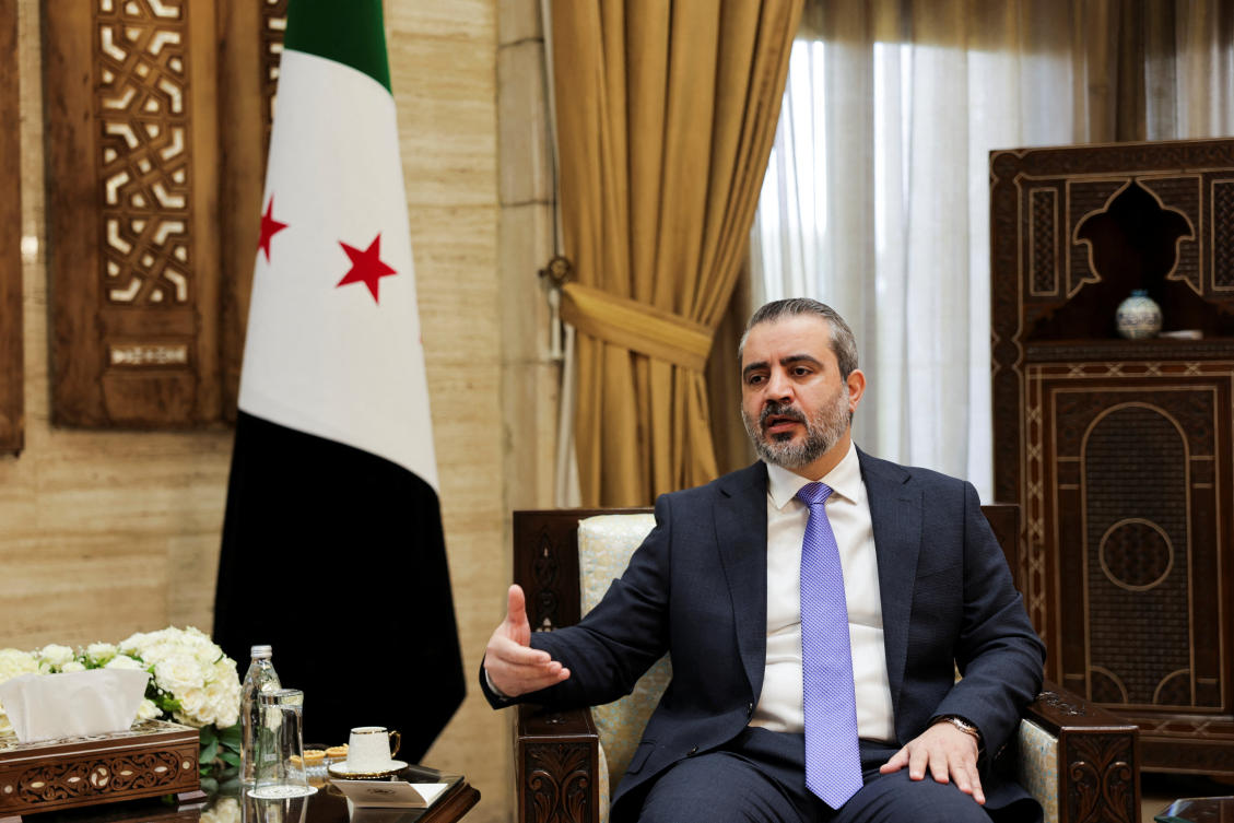 Syria’s Foreign Minister Asaad Al-Shaibani said that Damascus expected security negotiations with Israel to resume soon, although he added that there was a lack of trust between them. (Reuters)