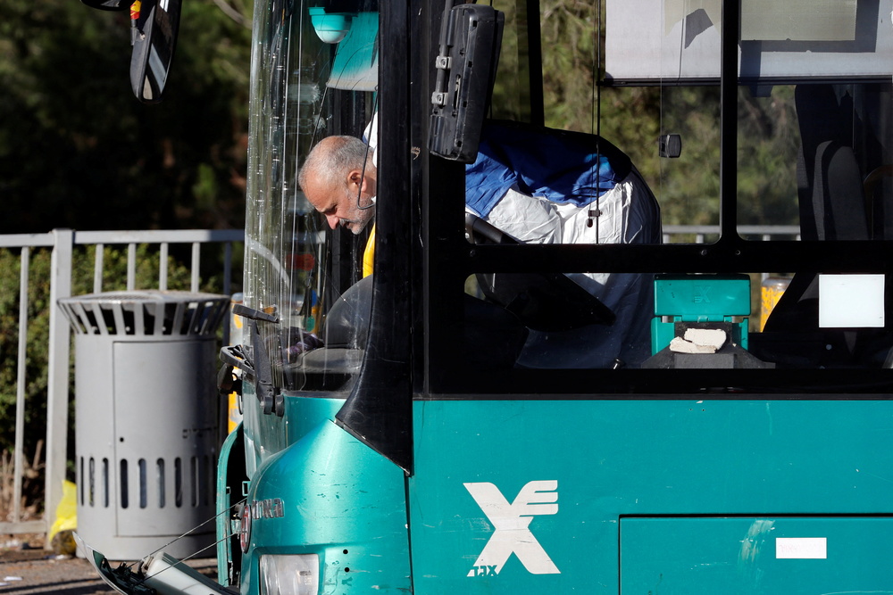Israeli teenager detained over assault on Arab bus driver near Jerusalem