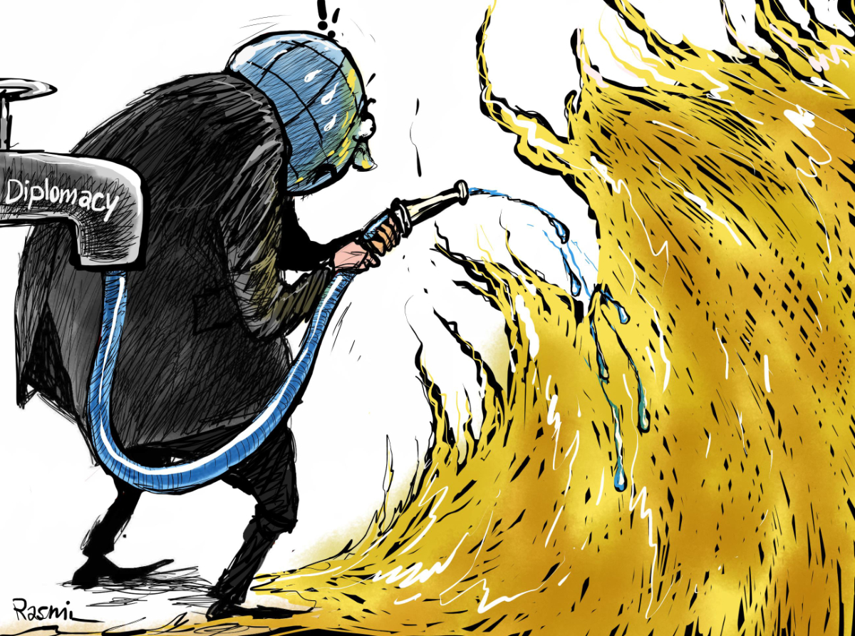 Cartoon by Amjad Rasmi. (Courtesy of Asharq Al-Awsat)