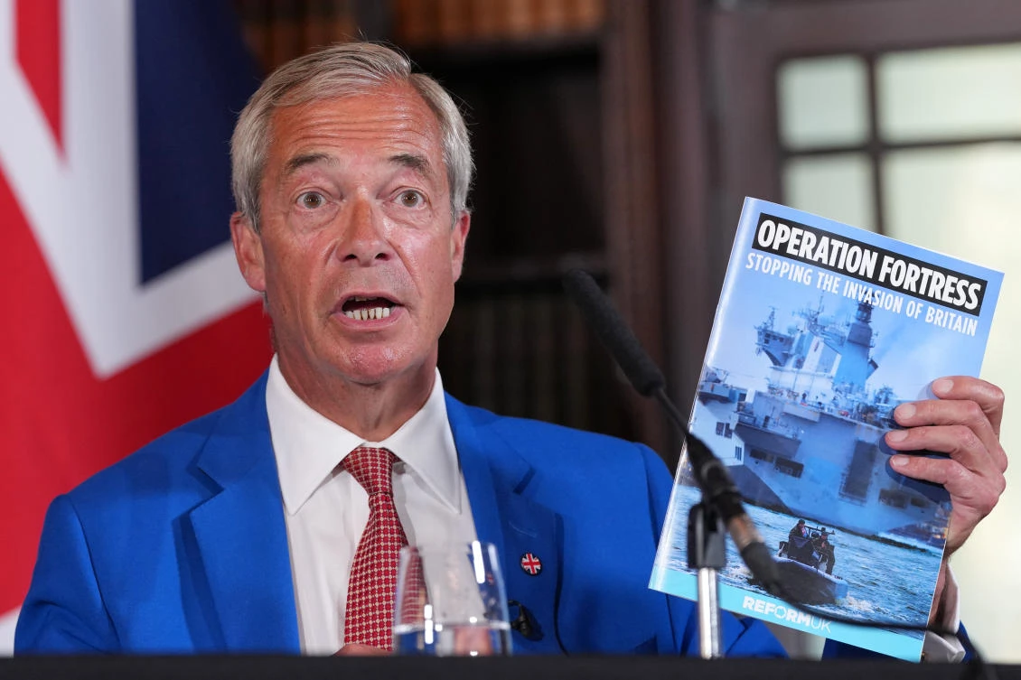 Hard-right Reform UK vow to use navy to stop small boats