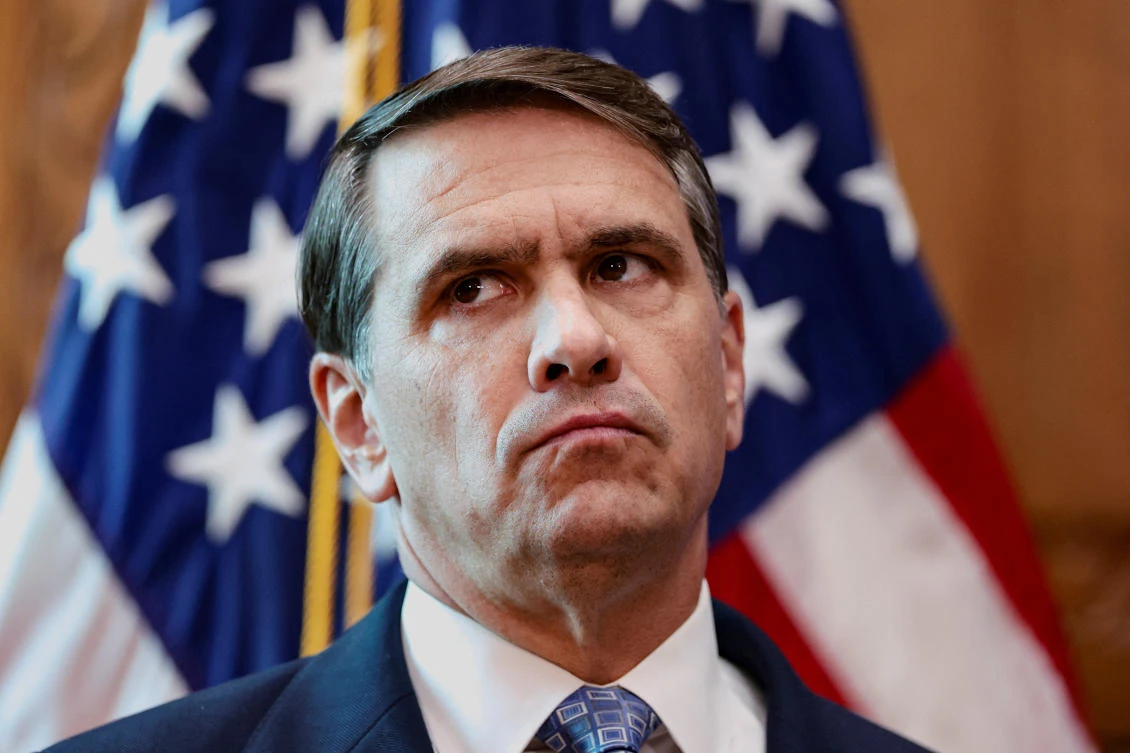US Attorney General Todd Blanche attends a press conference to announce actions regarding a Chinese national marriage fraud scheme, at the Justice Department (DOJ) in Washington, Aug. 12, 2026. (Reuters)