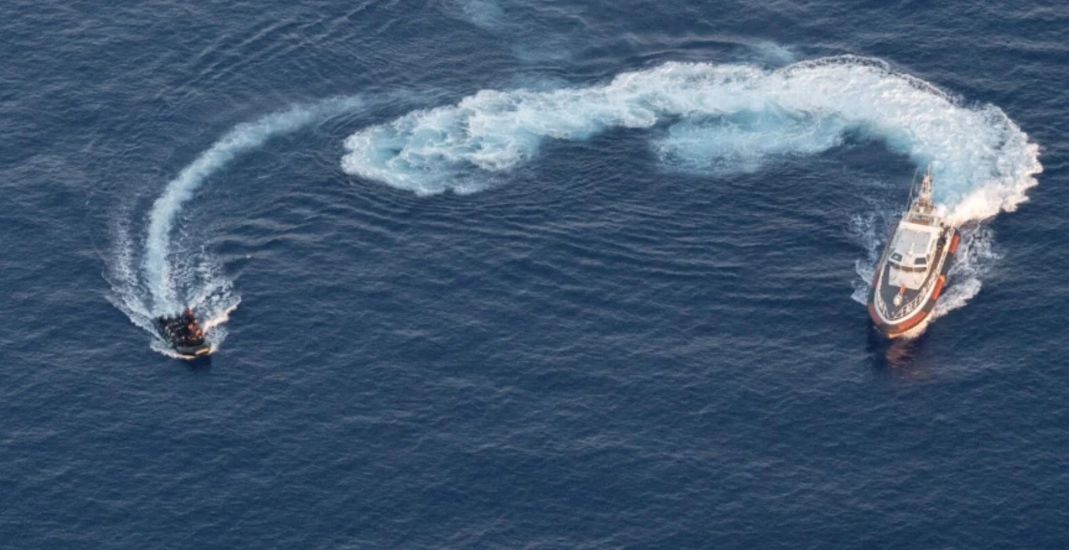 A plane operated by non-governmental organizations assisting migrants in the Mediterranean spotted 11 decomposing bodies in the sea off the coast of Libya on Friday. (X/@SOSMedIntl)