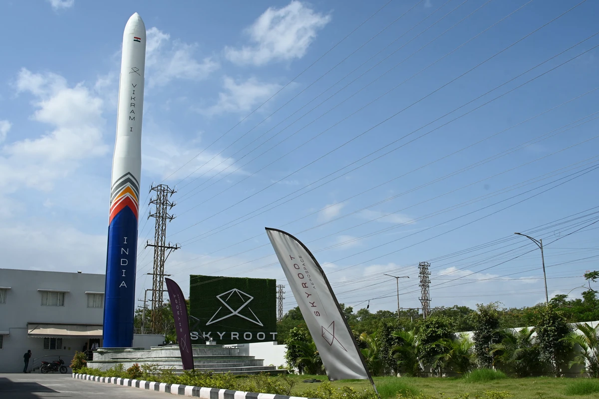 Vikram-I, developed by Indian startup Skyroot Aerospace, last month became the first orbital rocket launched by a private Indian company from Indian soil. (AFP)