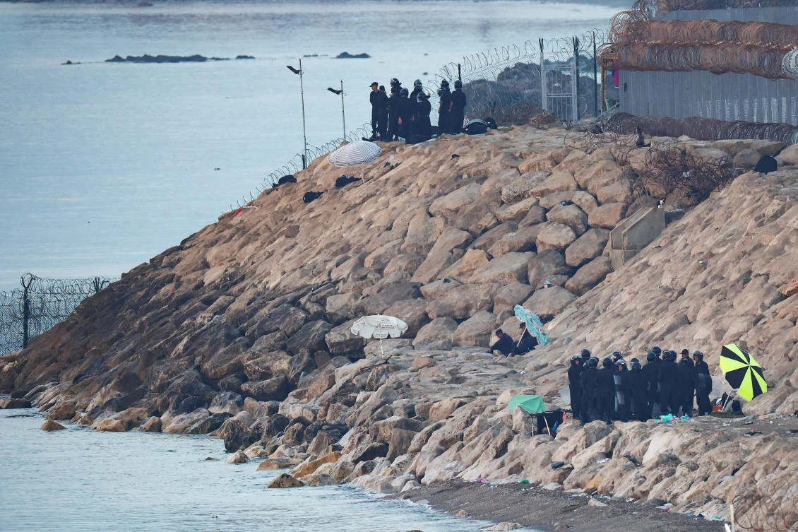 Spain boosts security in Ceuta as calls appear online for another mass border rush