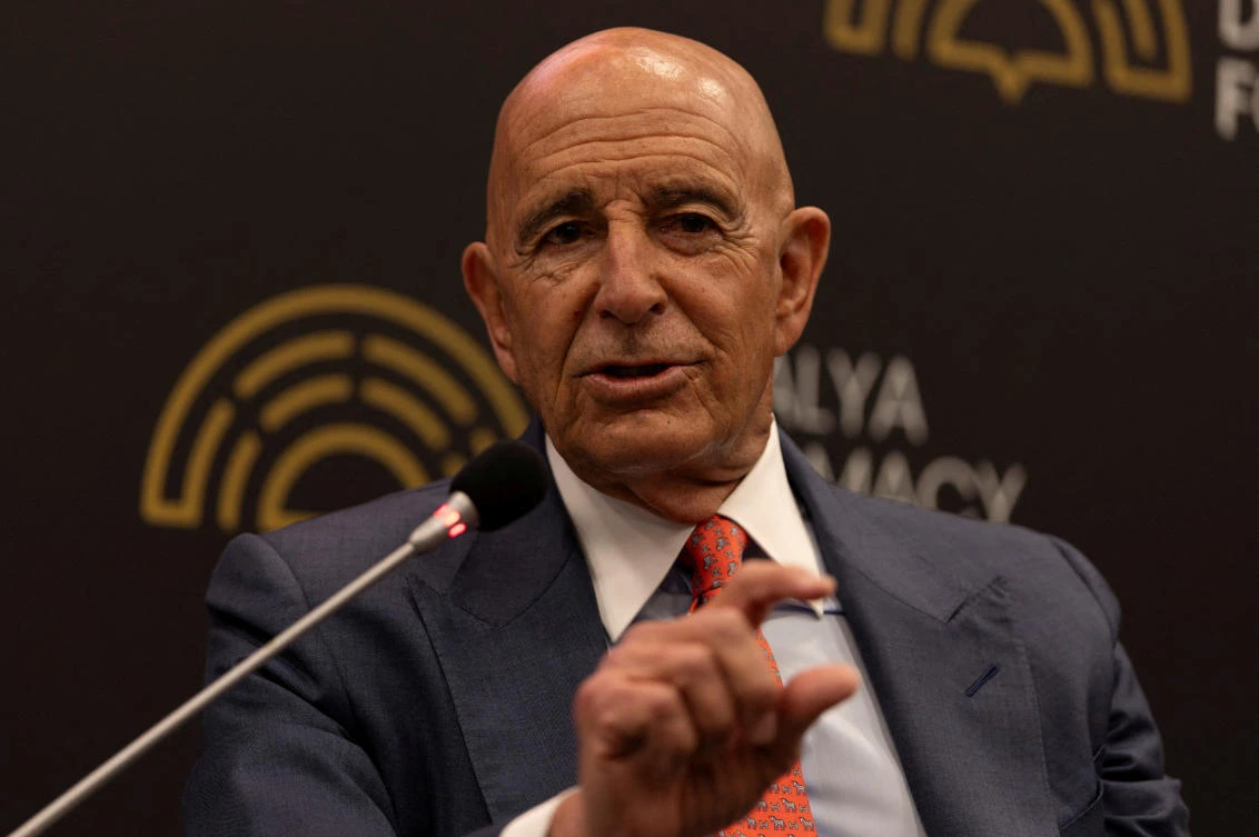 US Special Envoy for Syria and Ambassador to Turkiye Tom Barrack said Turkiye had not been warned about the Israeli strikes. (File/Reuters)