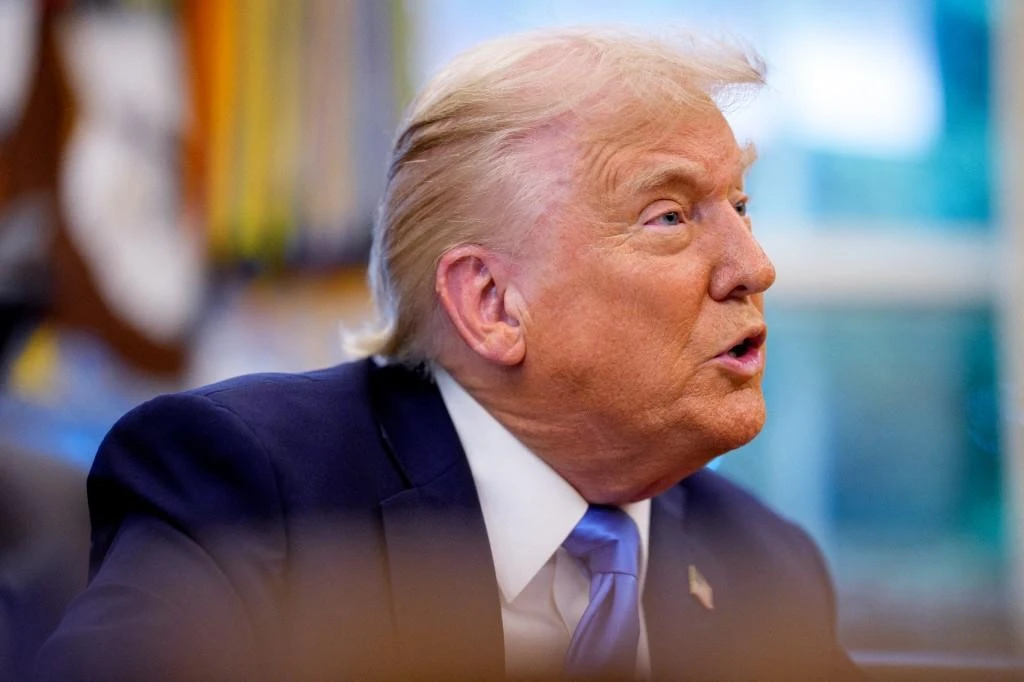 President Donald Trump speaks before signing executive orders in the Oval Office at the White House on September 19, 2025 in Washington, DC. (AFP)
