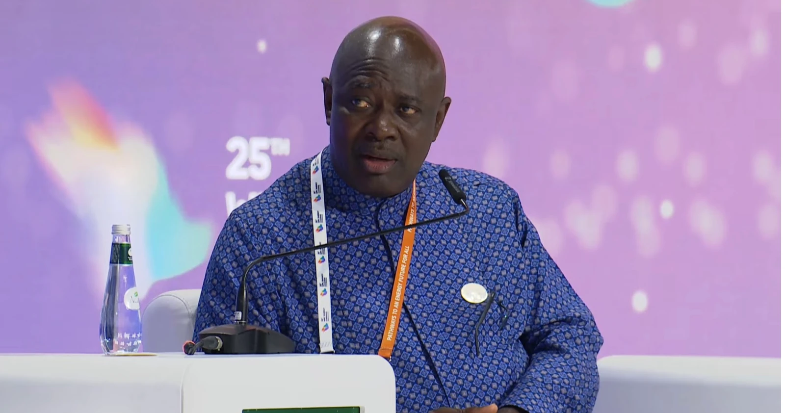 Nigeria’s Heineken Lokpobiri said Africa is ready to contribute to global energy needs. (Screen grab Ministry of Energy Live)
