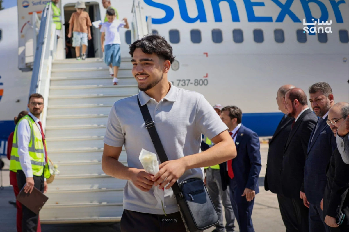 On August 1, 2026, Aleppo International Airport received the inaugural flights of three international airlines in a single day: Türkiye’s SunExpress, Germany’s LEAV Aviation and Saudi Arabia’s Flynas. (SANA)