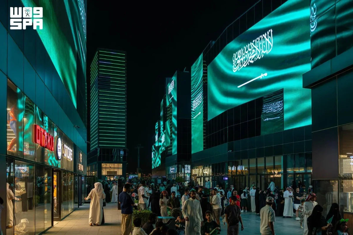 Beautiful night view at Boulevard City in Riyadh. (SPA)