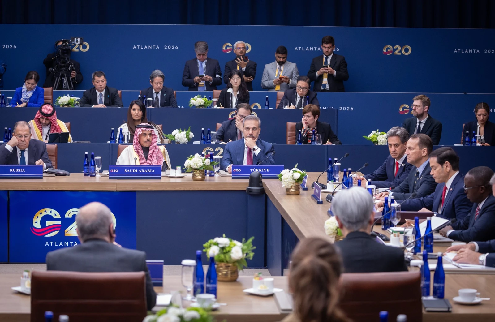 Saudi Foreign Minister Prince Faisal bin Farhan took part in the G20 foreign ministers meeting in Atlanta, US, on Friday,. (X/@KSAMOFA)
