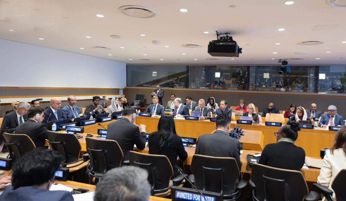 Saudi Arabia emphasizes collective action to enhance global water security at UN Session. (SPA)