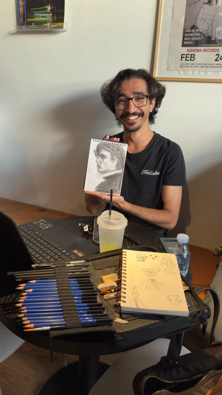 Part coffee and tea bar, part listening cafe, and fully fun, customers are invited to talk, flip through magazines or books together and fill in physical coloring books (AN photo)