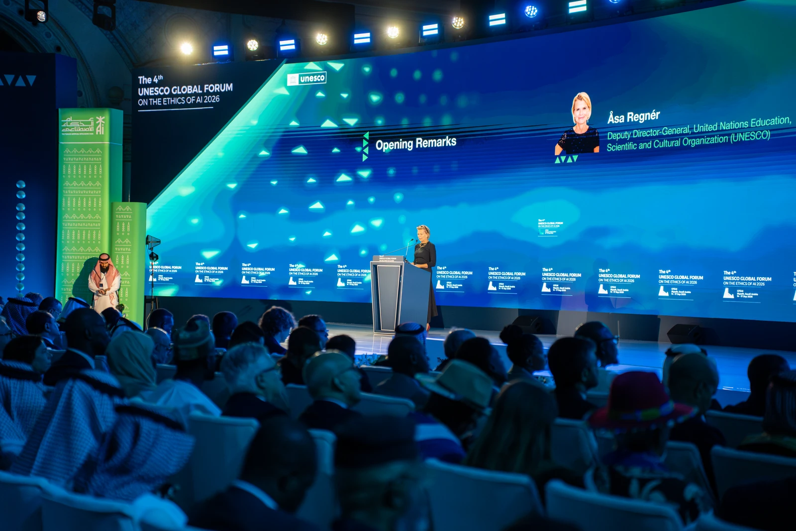 Opening ceremony of the 4th UNESCO Global Forum on the Ethics of Artificial Intelligence (GFEAI 2026) in Riyadh on Tuesday, the forum will conclude on Sept. 17