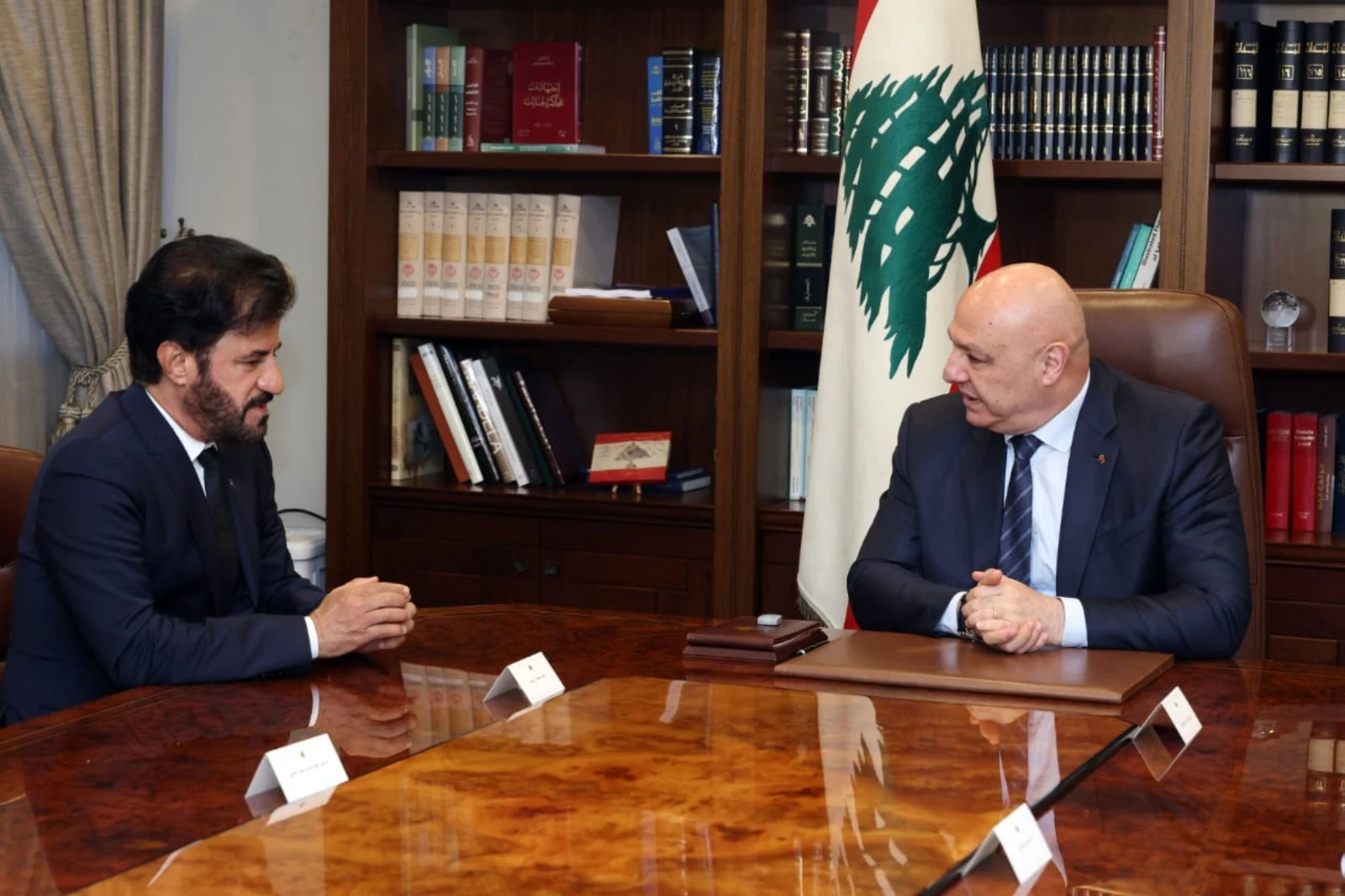 FIA President Mohammed Ben Sulayem met Lebanese President Joseph Aoun on Monday to discuss the future of motor sport in the region, including the role of the Rally of Lebanon in the FIA Middle East Rally Championship. (Supplied)