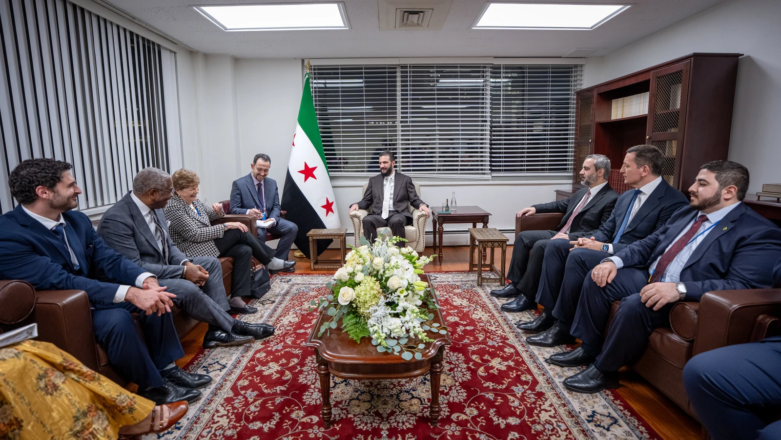 Syria’s president meets members of Congress in New York