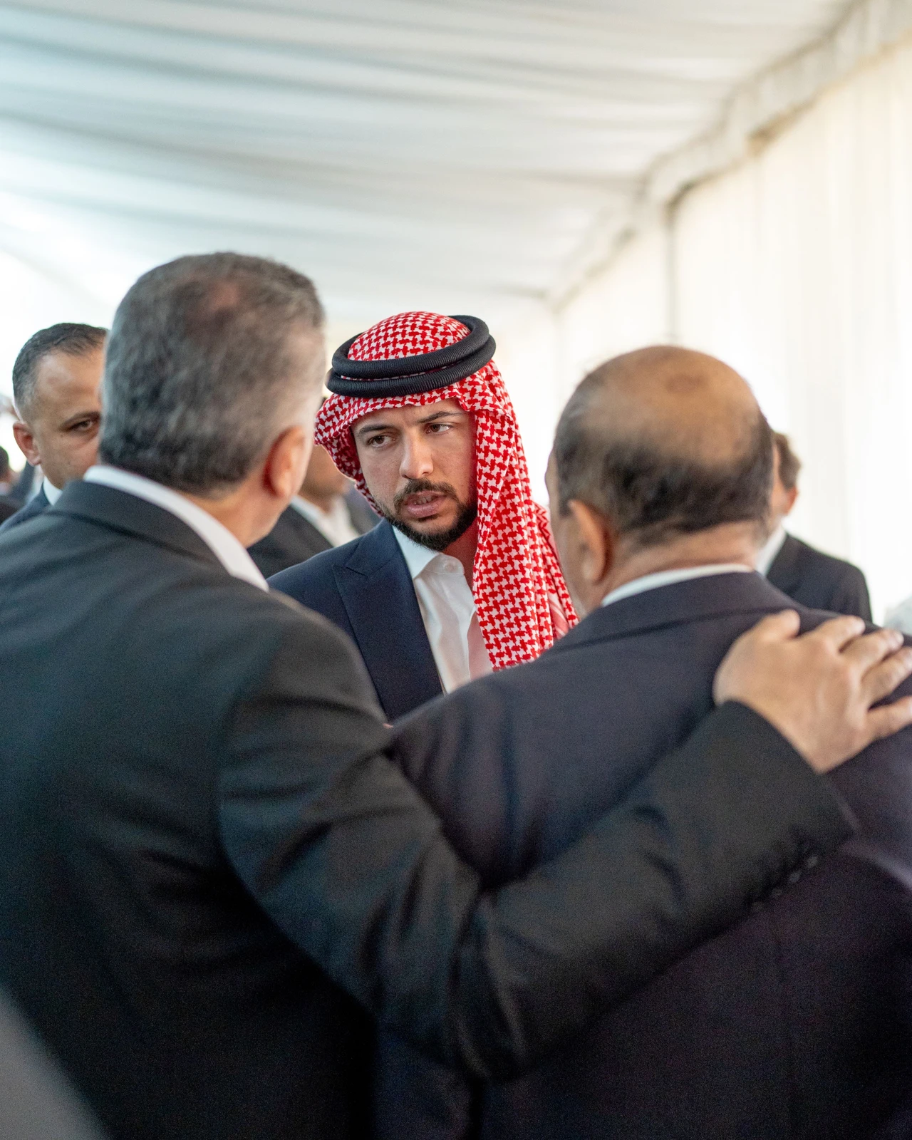 Jordanian Crown Prince Hussein offered condolences to families of victims killed in church attack in Karak (Jordainian Royal Court)