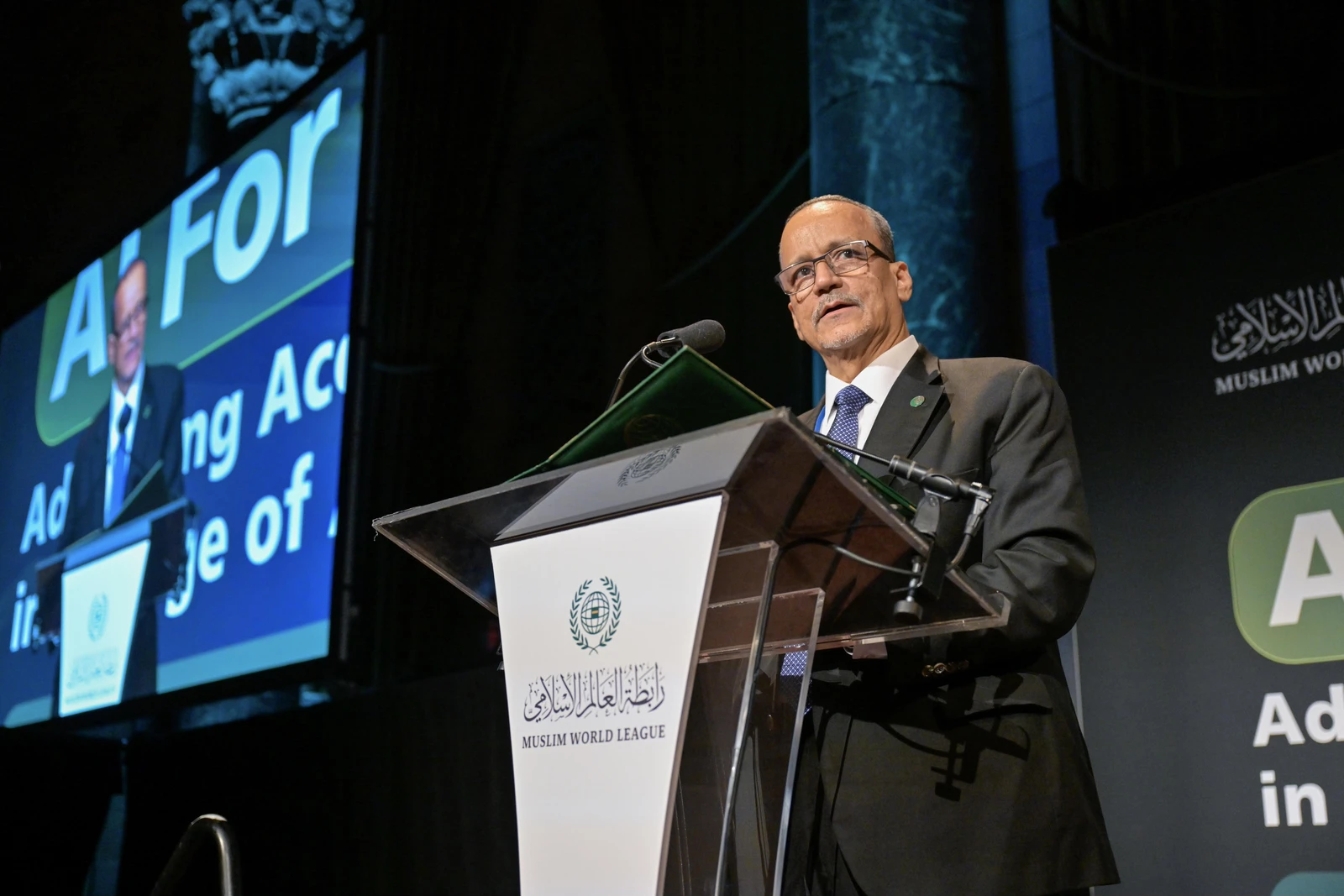 The Muslim World League on Thursday hosted an event titled “AI for All: Faith, Human Dignity and Artificial Intelligence” on Thursday with the support and participation of the UN, during the high-level week of the UN General Assembly. (Supplied)