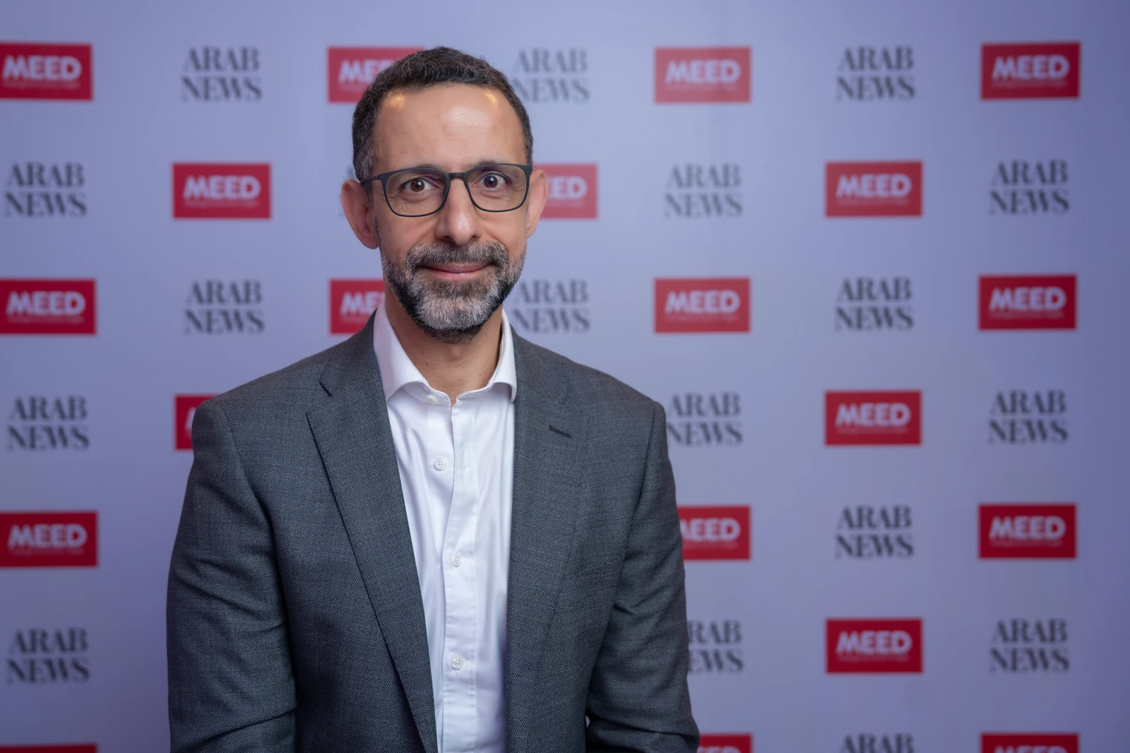 Naji Atallah, head of construction and manufacturing for the Middle East and Africa at Autodesk, speaks during the Shaping Mega Projects summit in Riyadh on Sept. 28, 2026.