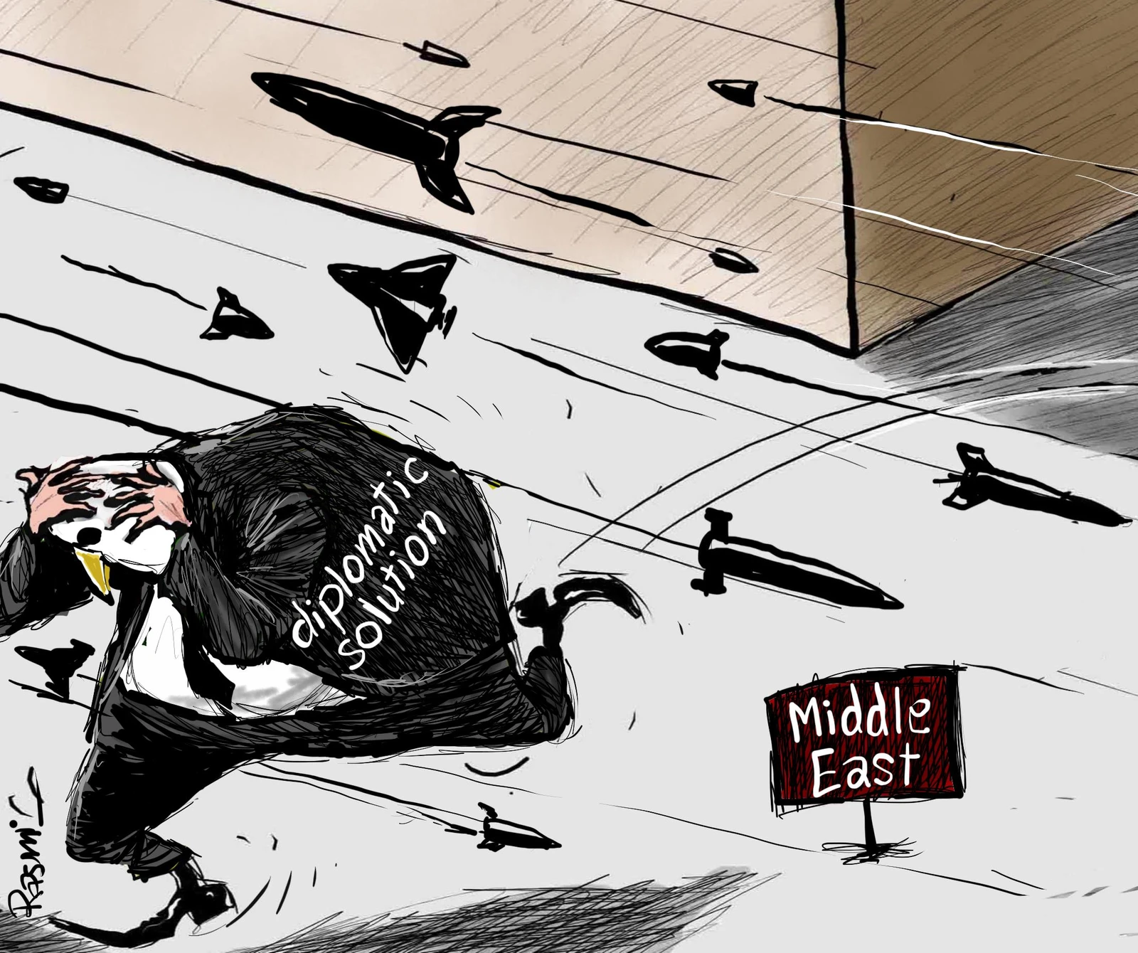 Cartoon by Amjad Rasmi. (Courtesy of Asharq Al-Awsat)