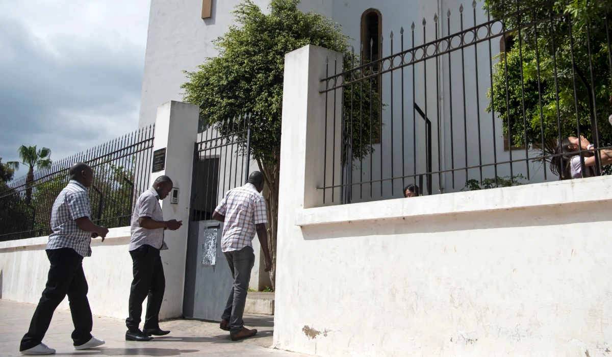 Sub-Saharan Christians arrive for a mass at a Protestant church in the Moroccan capital, Rabat. (AFP file photo)