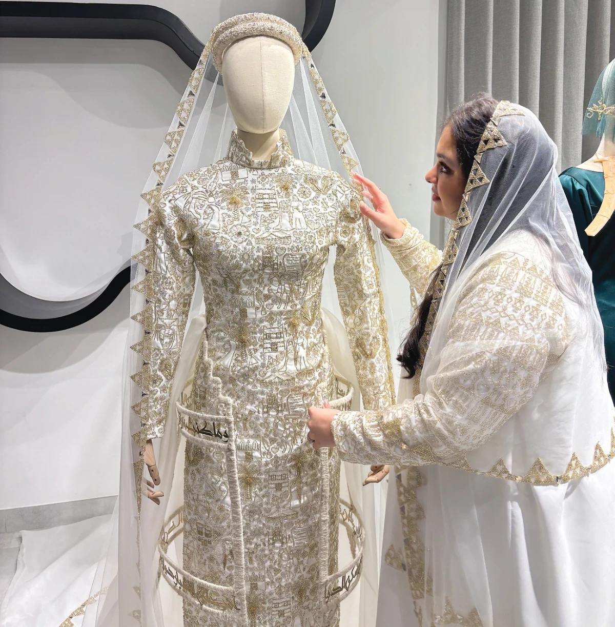Traditional Handcrafts Revival in Saudi Fashion celebrated 10 winners whose designs honored the Kingdom’s rich cultural identity techniques like embroidery, natural dyeing, and leatherwork. (**main Photo** Supplied)