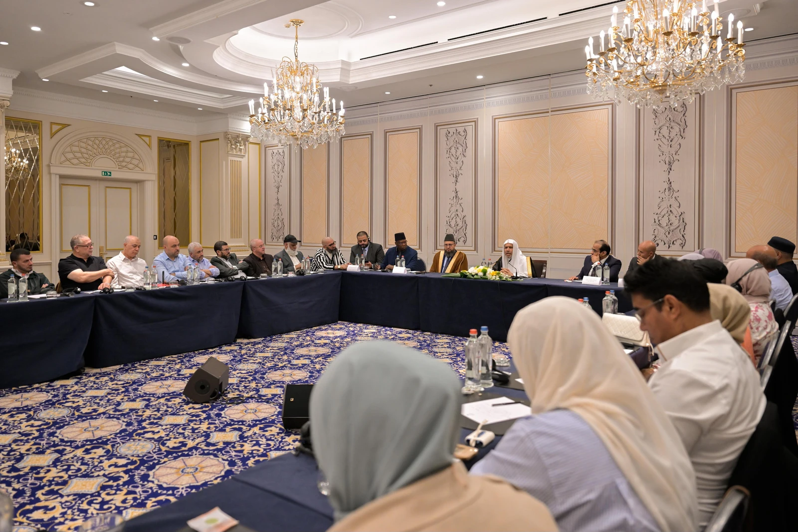 Muslim World League Secretary-General Sheikh Mohammed bin Abdulkarim Al-Issa met leaders of Belgium’s Muslim community and a number of community figures in Brussels on Monday, the organization said. (Supplied)