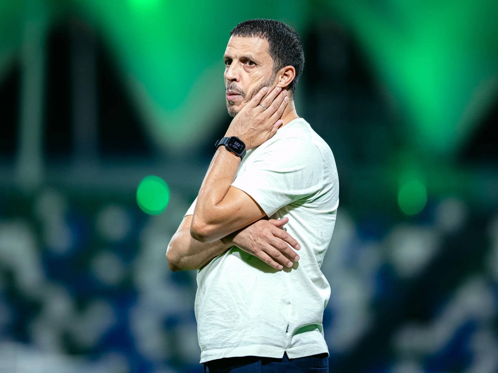 Al-Fateh head coach Djamel Sellami. (SPL)