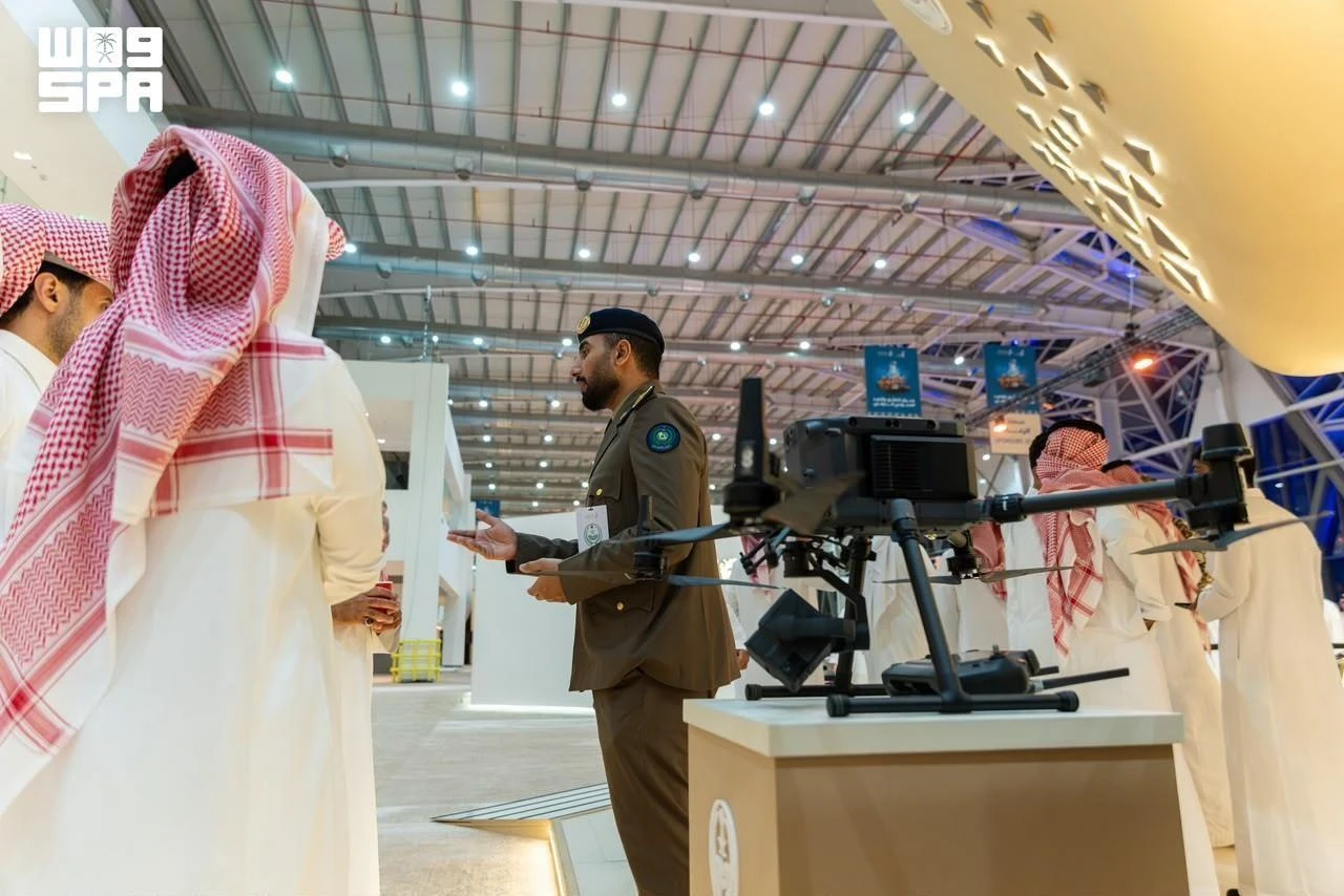 The Ministry of Interior’s pavilion features participation from several security forces and agencies, showcasing their latest technologies, equipment, field capabilities and services.