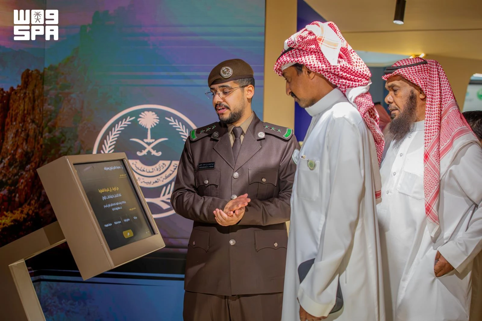 The Ministry of Interior’s pavilion features participation from several security forces and agencies, showcasing their latest technologies, equipment, field capabilities and services.