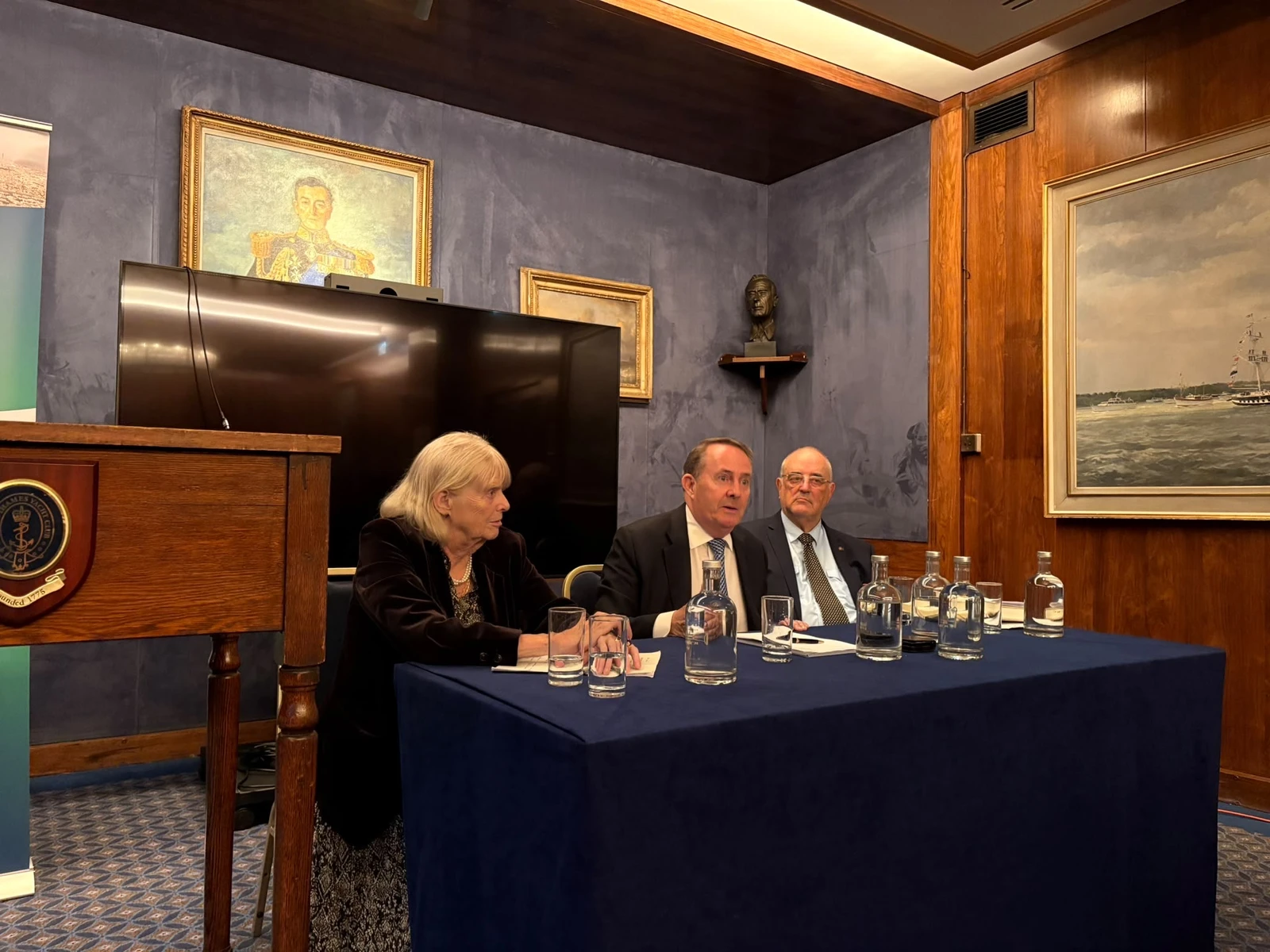 Sir Liam Fox addressed the Saudi-British Society at London’s Royal Thames Yacht Club. (Supplied)