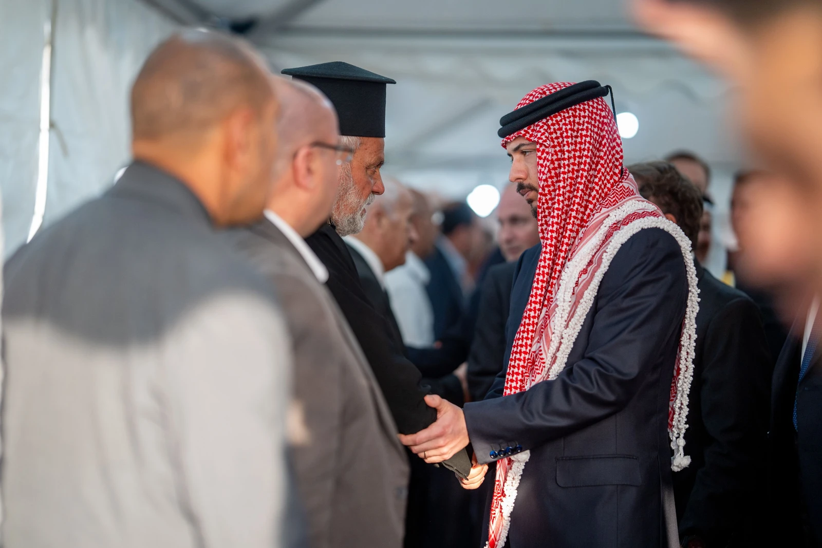 Jordanian Crown Prince Hussein offered condolences to families of victims killed in church attack in Karak (Jordainian Royal Court)