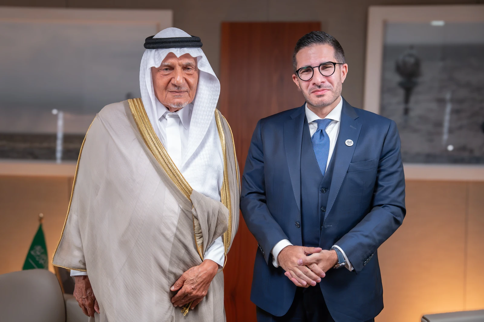 Prince Turki Al-Faisal and Faisal J. Abbas discuss Iran, Yemen and the future of Gulf security. AN photo