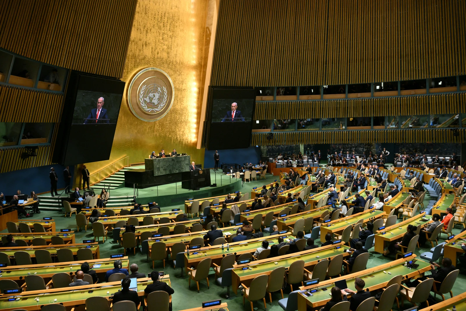 The UNGA is increasingly becoming an ecosystem that talks to itself and looks after itself rather than carrying out its real mission of positively shaping the world (File/AFP)