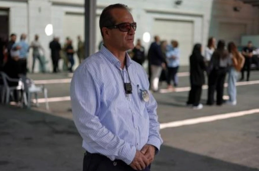 Colonel (Res) Anan Abbas, a senior Druze-Israeli officer in the IDF who currently serves as CEO of the local council, looks on during an interview with AFP at the new school in the Druze village of Ein Qiniyye in the Israeli-annexed Golan Heights on Oct. 4, 2026. (AFP)