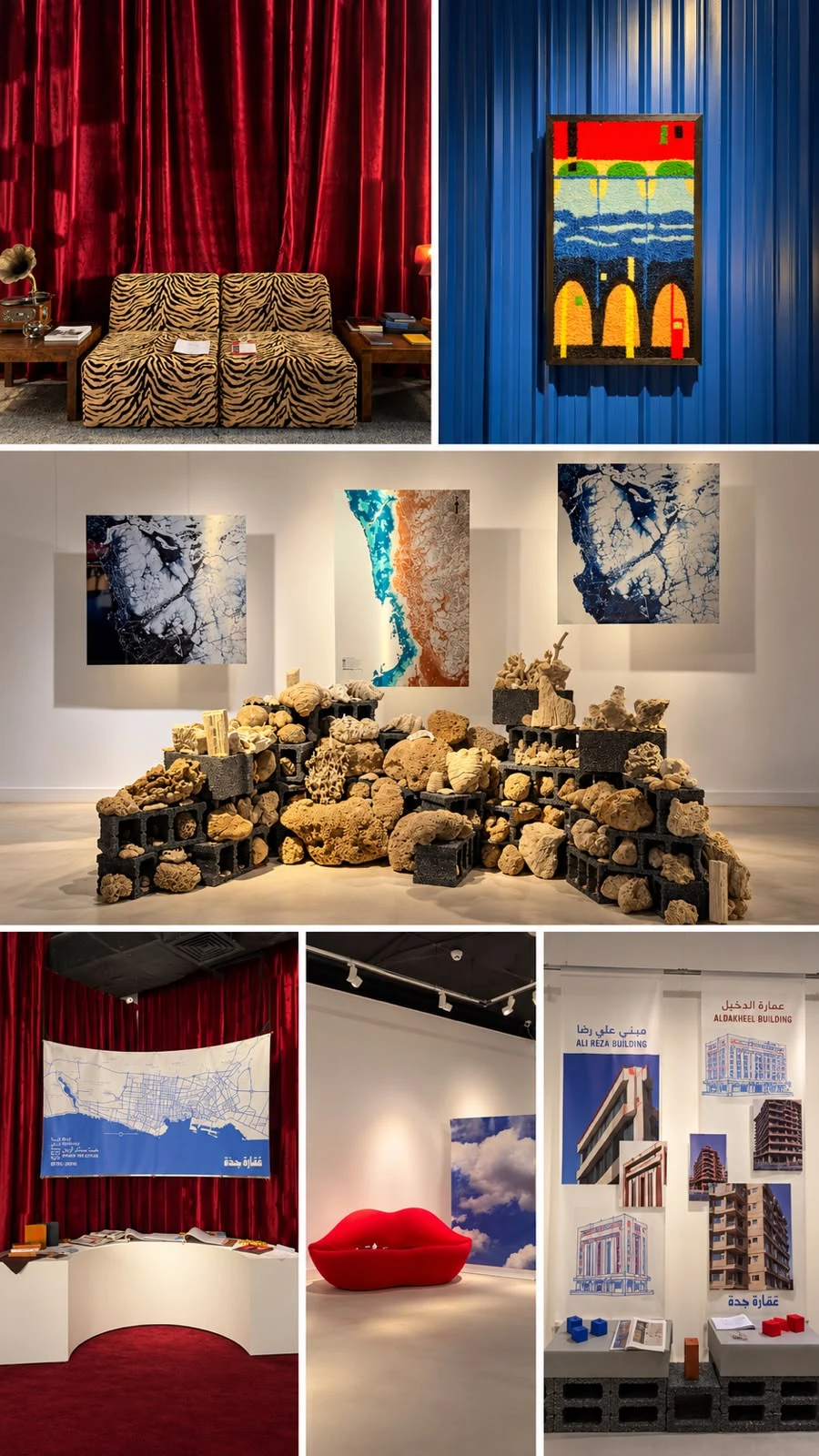 The exhibition brings together architects, artists, designers and researchers through photography, painting, sculpture, film, installation and architectural models.